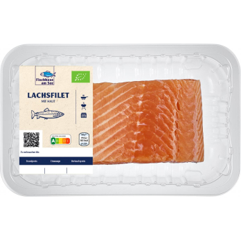 Lachsfilet mit Haut, natur