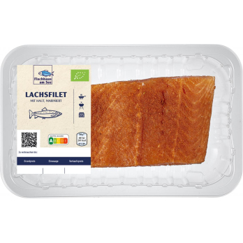 Lachsfilet mit Haut, mariniert