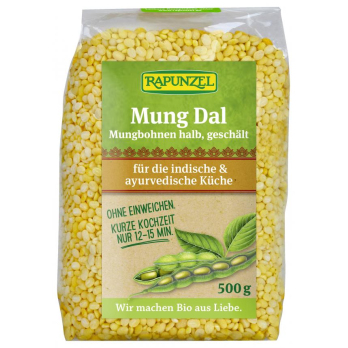 Mung dal, Mungbohnen halb