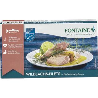 Wildlachsfilet in Senf-Honig-Creme