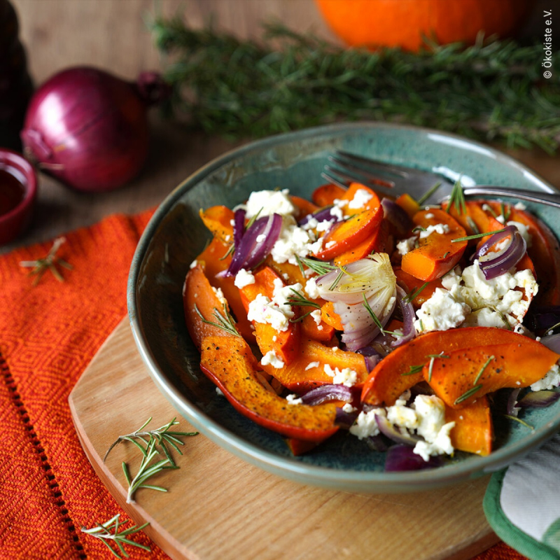 Ofen-Kürbis mit Feta