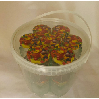 Einkoch-Set: Pflückeimer + 14 Einmachgläser