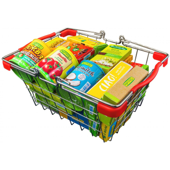 Spielwaren im Metallkörbchen