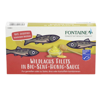 Wildlachsfilet in Senf-Honig-Creme