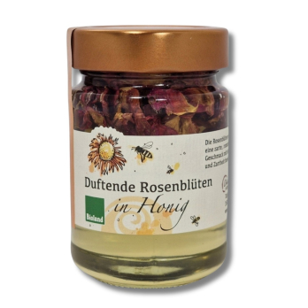Rosenblüten in Honig